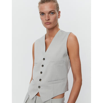 Shop the Rudy Smoke Melange Classic Waistcoat by Day Birger Et Mikkelsen at Jessimara.com