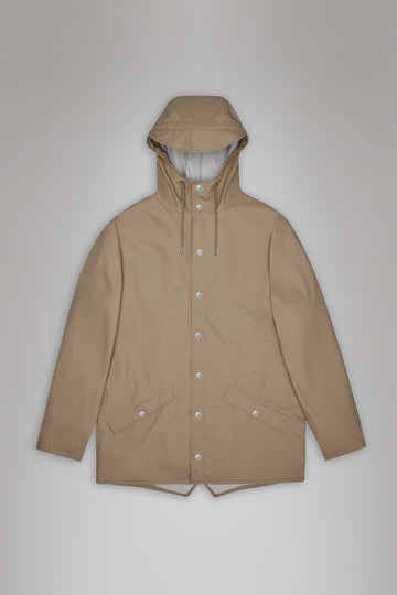 Short Rain Jacket In Beige