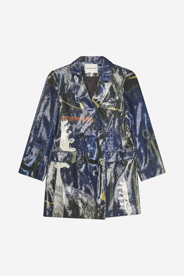Laurelee Sequin Print Blazer
