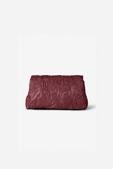 Foluke Embosed Bordeaux Leather Bag