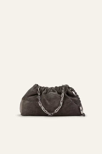 June Grey Suede Bag