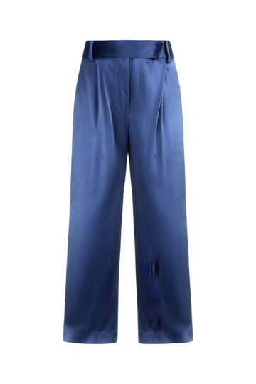 Mayfair Navy Silk Trouser