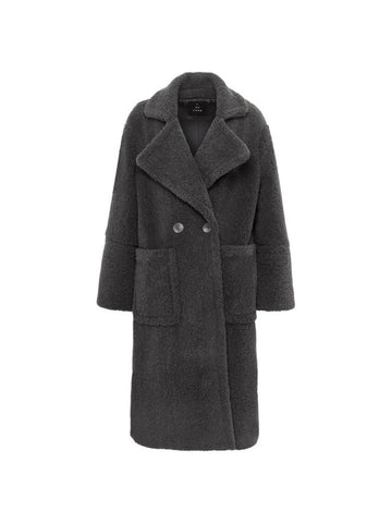 Aotea Graphite Grey Teddy Coat