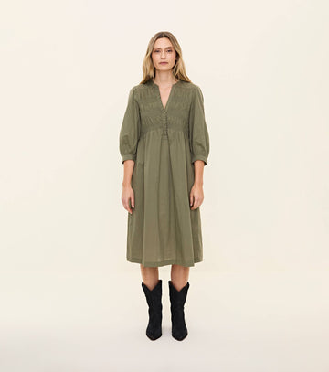 Smoggy Green Garden Dress