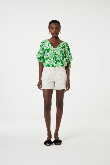 Nacha Green Glow Bali Palms Top