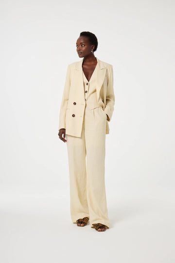 Nura Latte Pleated Trousers