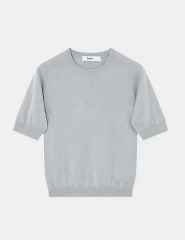 Carolina Pearl Blue Elbow Merino Top