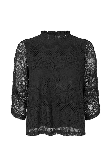 Lilou Black Lace Blouse