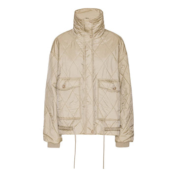 Naia Short Quilted Jacket Beige