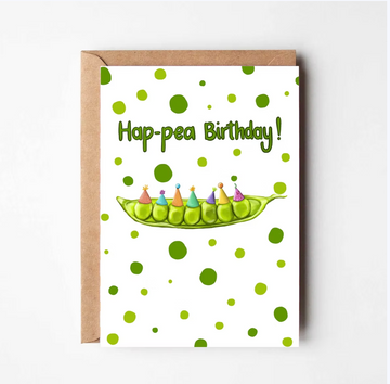 Hap-pea Birthday - A Pea Themed Birthday Card