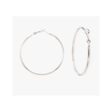 Silver Medium 5cm" Hoops