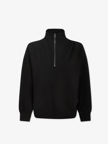 Black Hawley Zip Sweatshirt