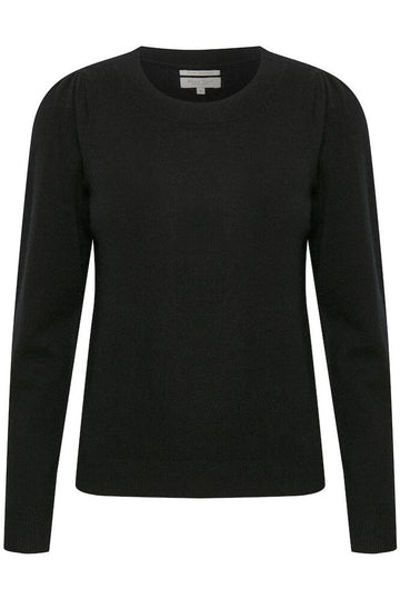 Evina Puff Shoulder Cashmere Sweater