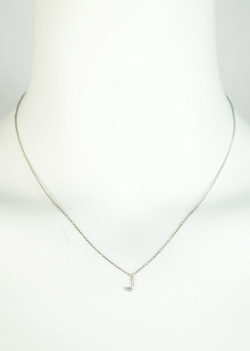Sterling Silver Letter 'J' Necklace - Jessimara