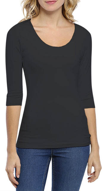 'Zaza' Black round neck Top - Jessimara