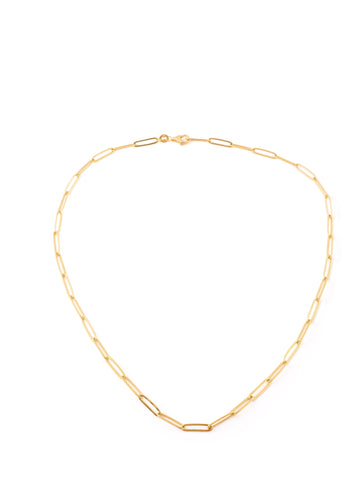 Gold Thin Rectangular Belcher Chain - Jessimara