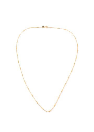 Gold Thin Rectangular Blocks Necklace - Jessimara