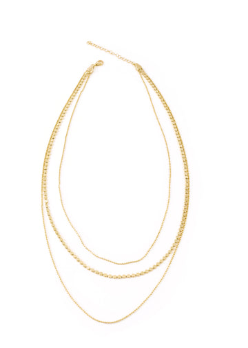 Gold Triple Necklace - Jessimara