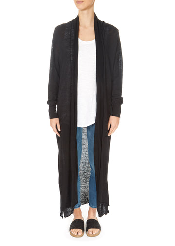 'Jess' Linen Black Maxi Cardigan - Jessimara