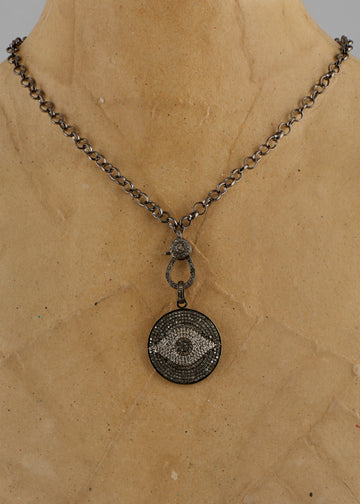 Silver Diamond Eye Charm - Jessimara