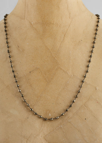 Pyrite Rosario Stone Necklace - Jessimara