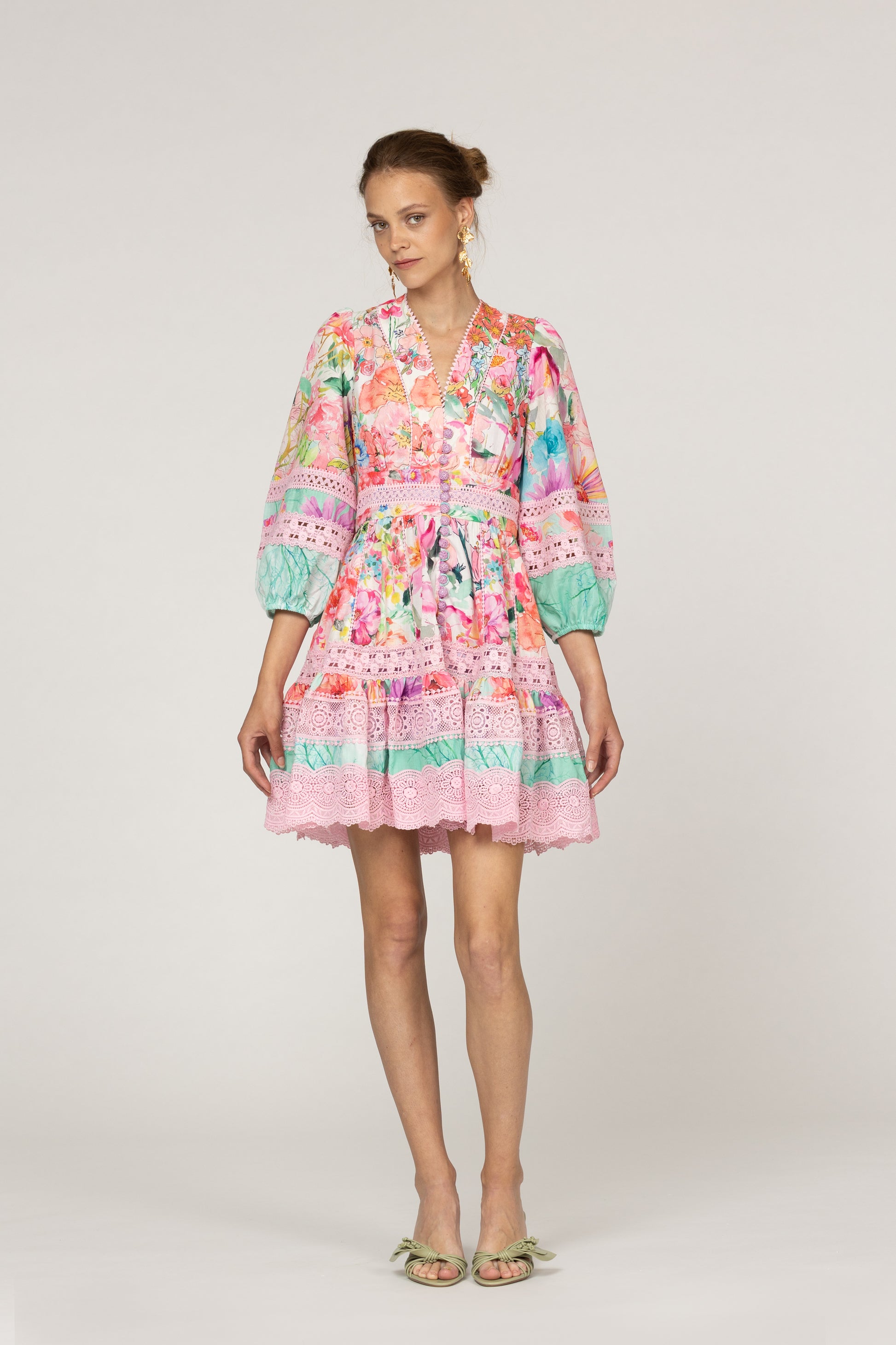 jardin floral mini dress Jardin Slip Floral Print Mini Dress