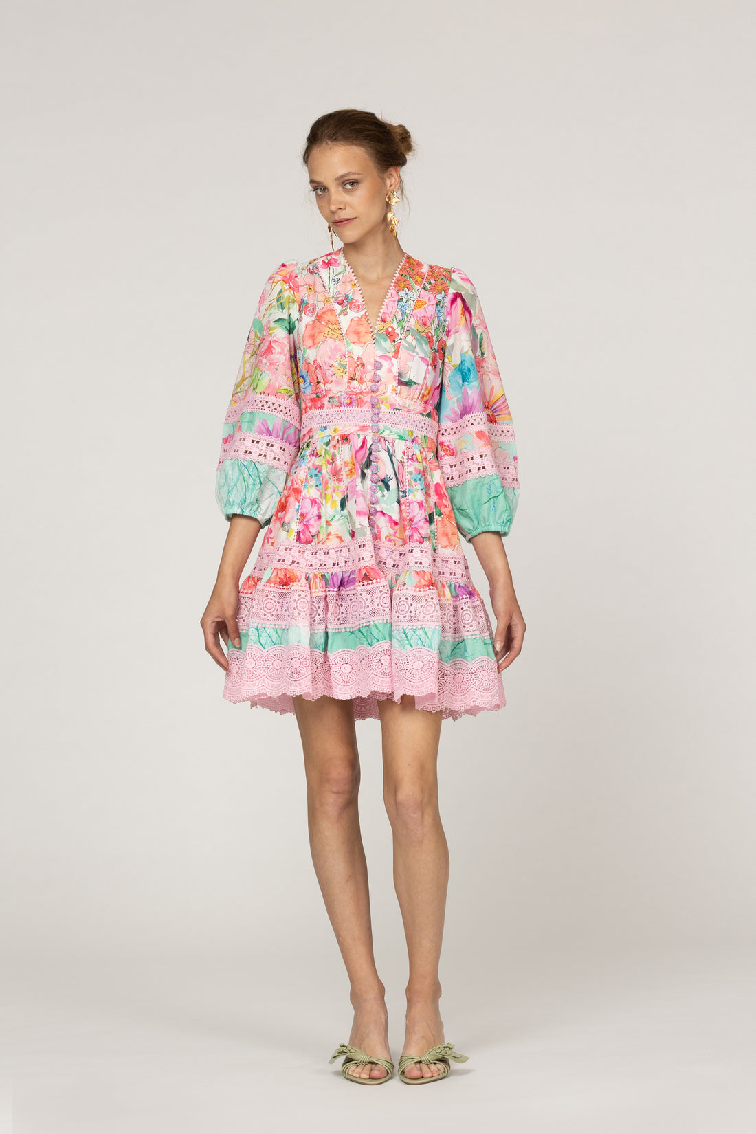 Jardin Magnifique Floral Short Dress