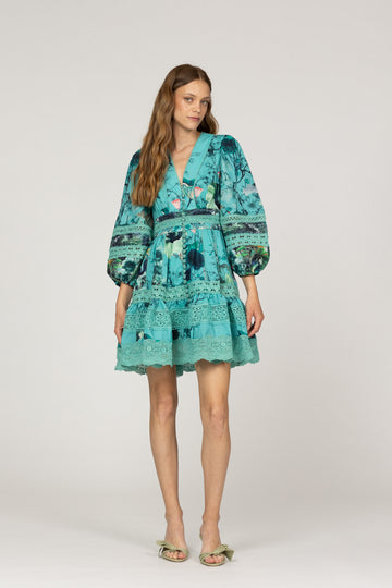 Rapa Floral Bavarian Short Dress