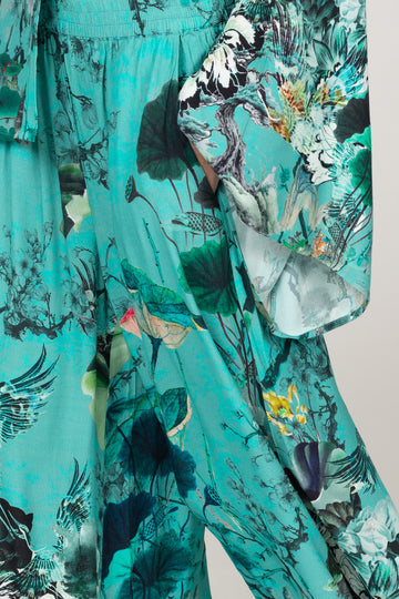 Larch Rapa Flora Silk Trousers