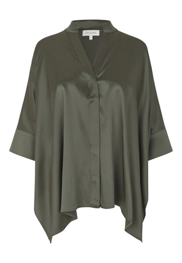 Mandy Hunter Khaki Silk Shirt