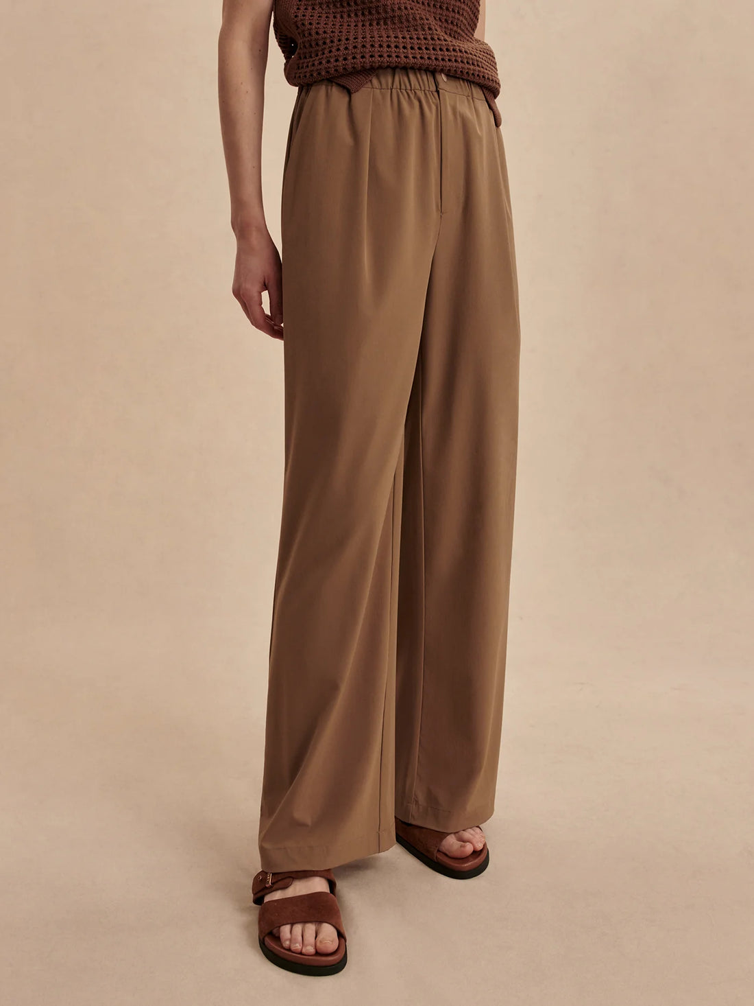Kayson Taupe Stone Wide Leg Pant 29.5"