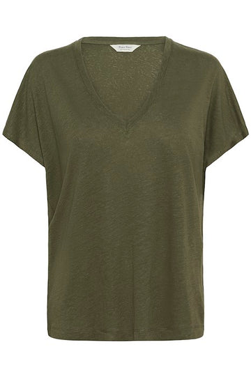 Axelines V Neck Khaki TShirt
