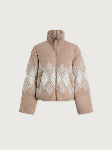Belinda Knit Light Taupe Puffer