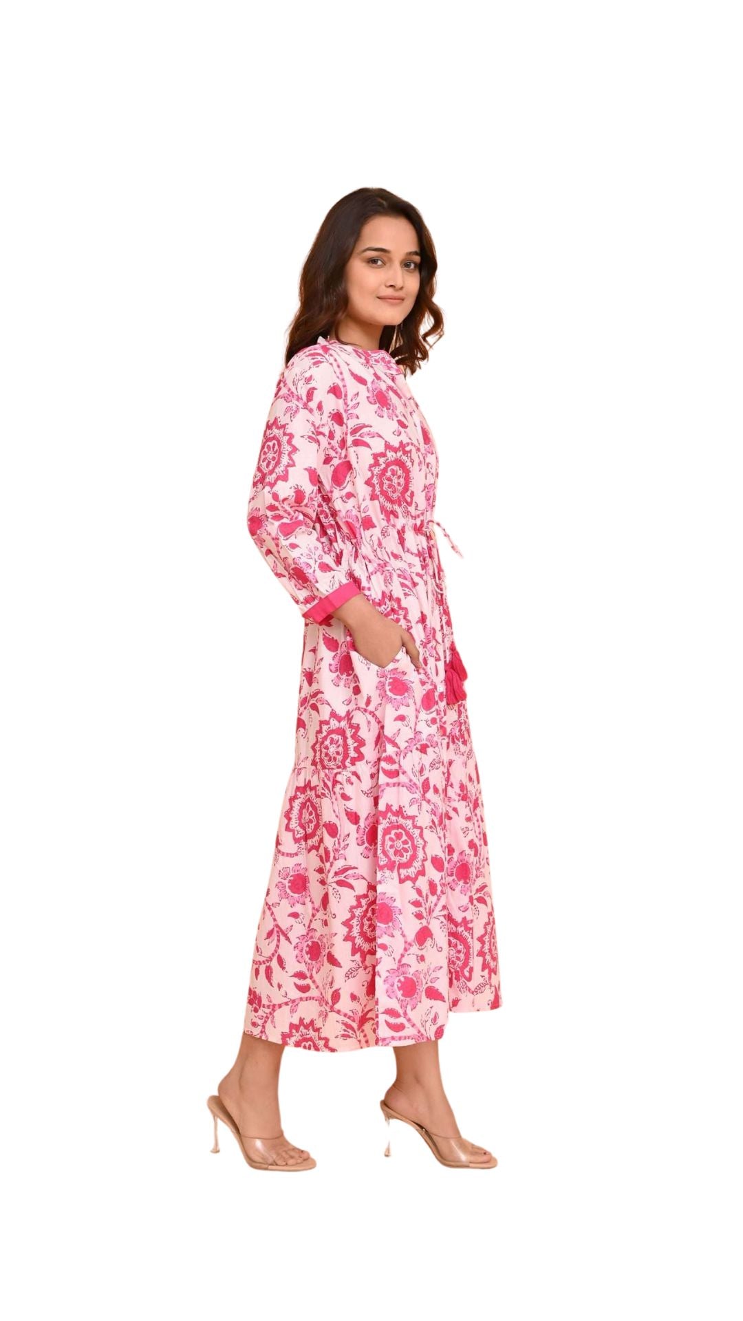 Tuscany Dress in Runa Pink