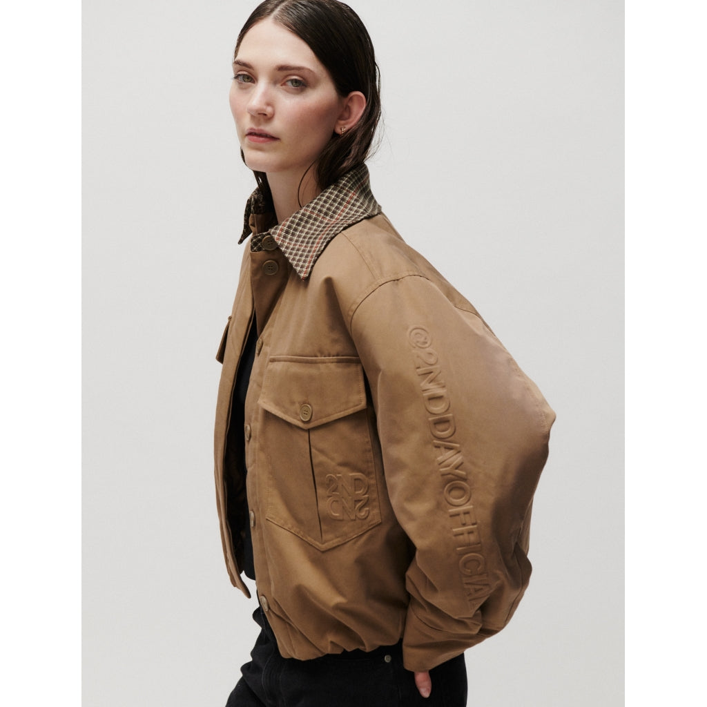 Juri Winter Moss Trench Bomber Jacket