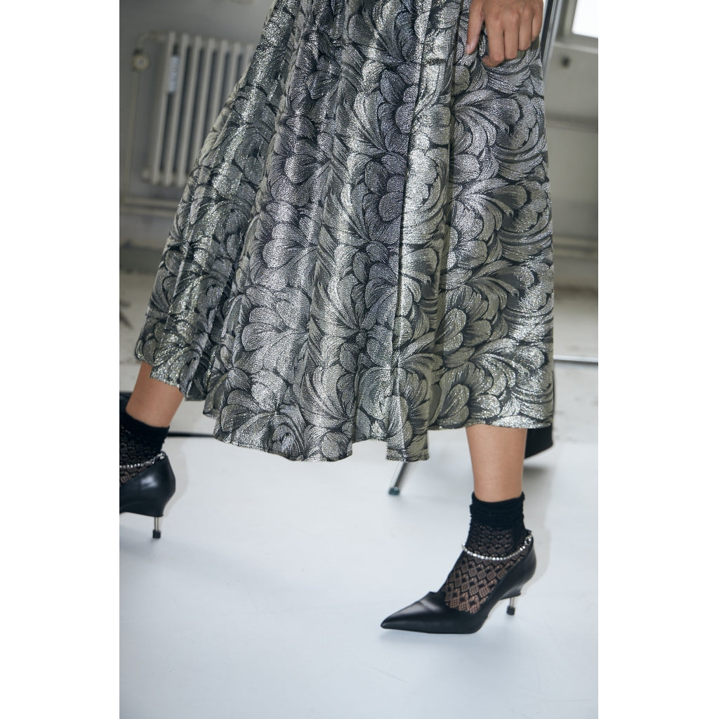 Catalina Silver Midi Skirt