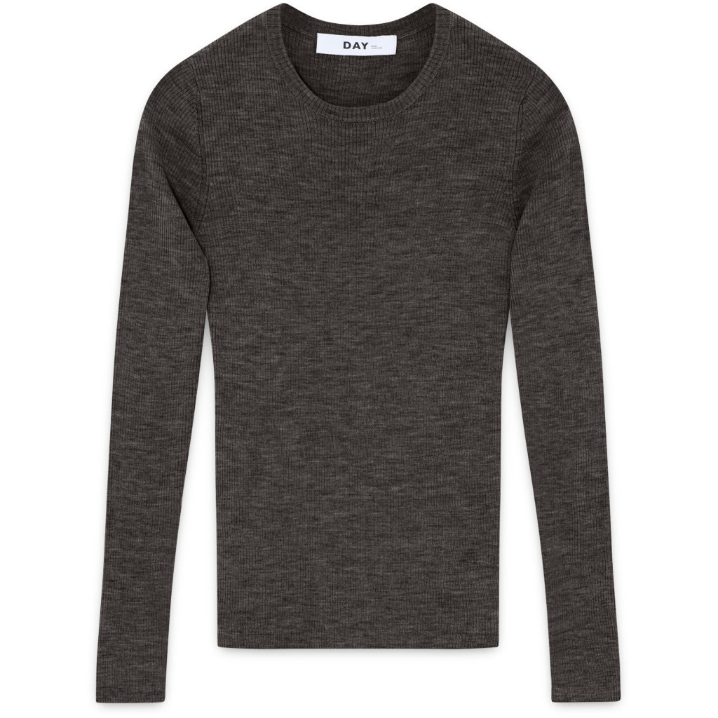 Mariana Expresso Melange Daily Elements Ribbed Sweater