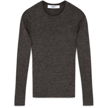Mariana Expresso Melange Daily Elements Ribbed Sweater