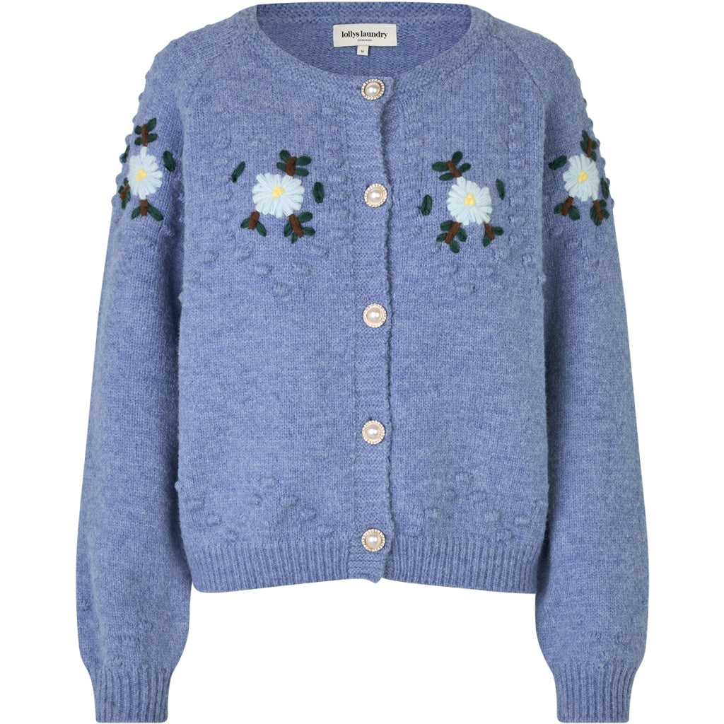 Gracelynn Blue Melange Knit Cardigan