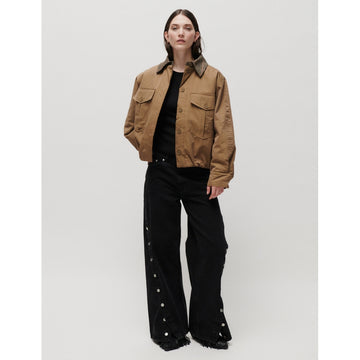 Juri Winter Moss Trench Bomber Jacket
