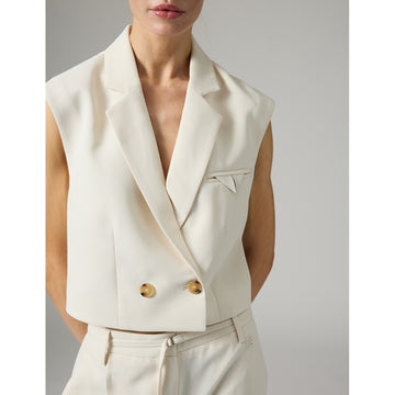 Marnie Ivory Waistcoat With Tie