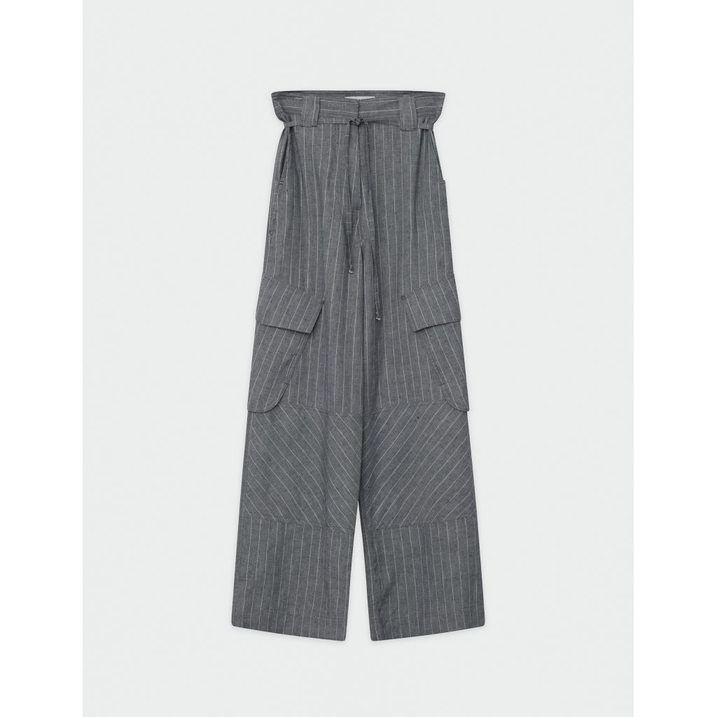 Fred Grey Pinstripe Cargo Trousers