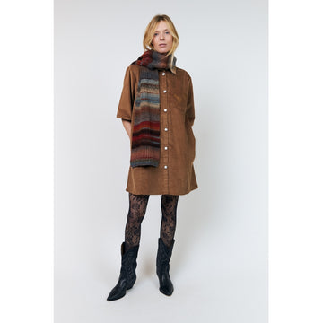Dafne Rust Knit Scarf