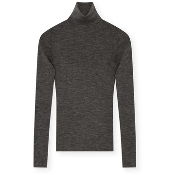 Sierra Merino Expresso Ribbed Polo Neck
