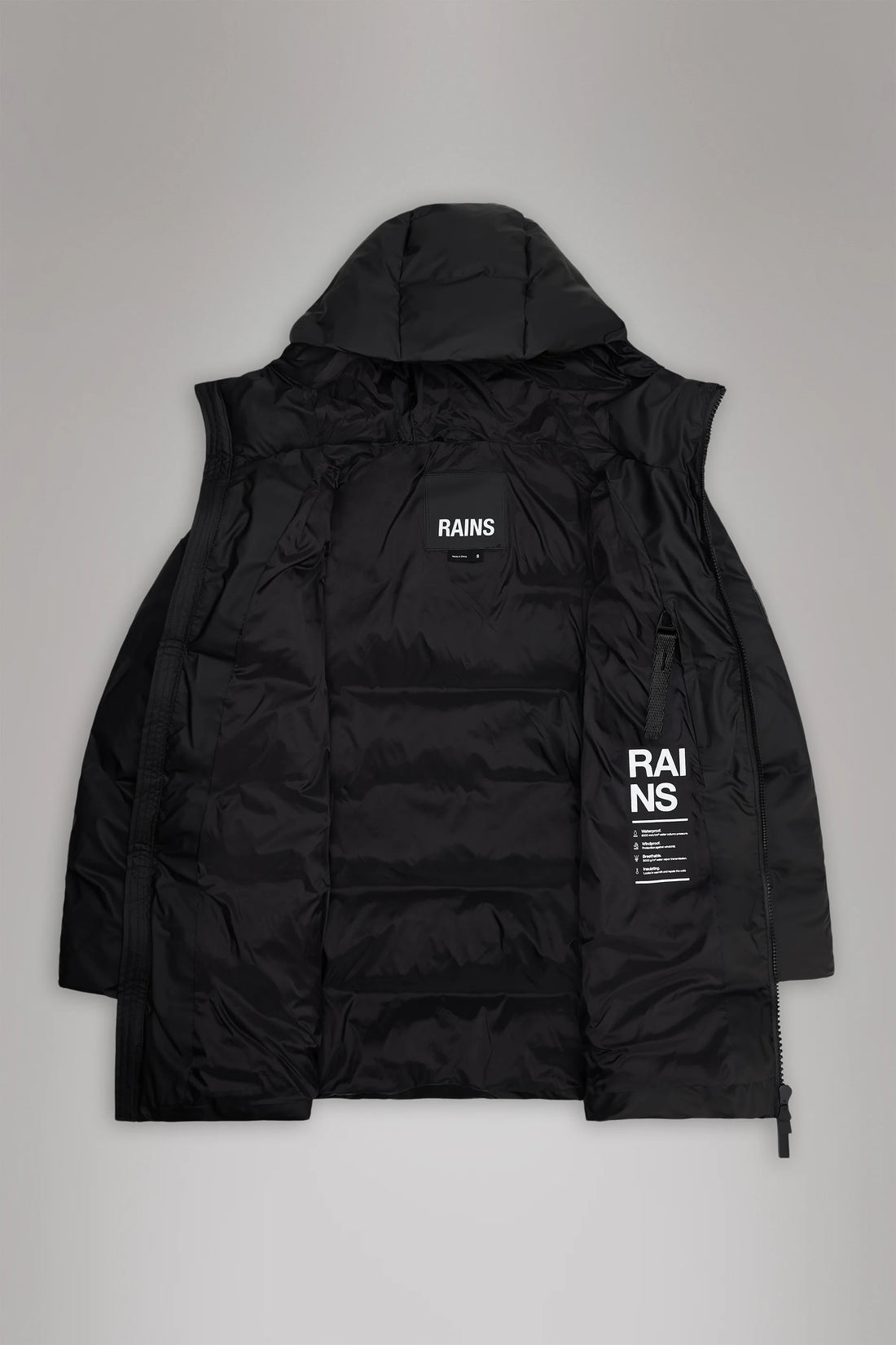 Alta Black Long String Puffer W Jacket