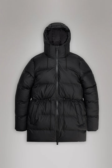 Alta Black Long String Puffer W Jacket