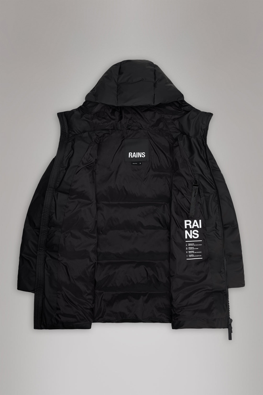 String W Puffer Jacket in Black