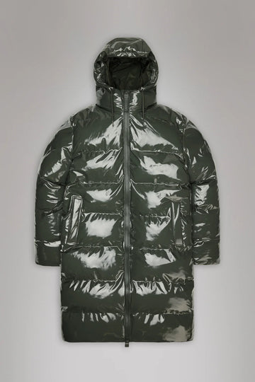 Alta Long Puffer Jacket in Swamp
