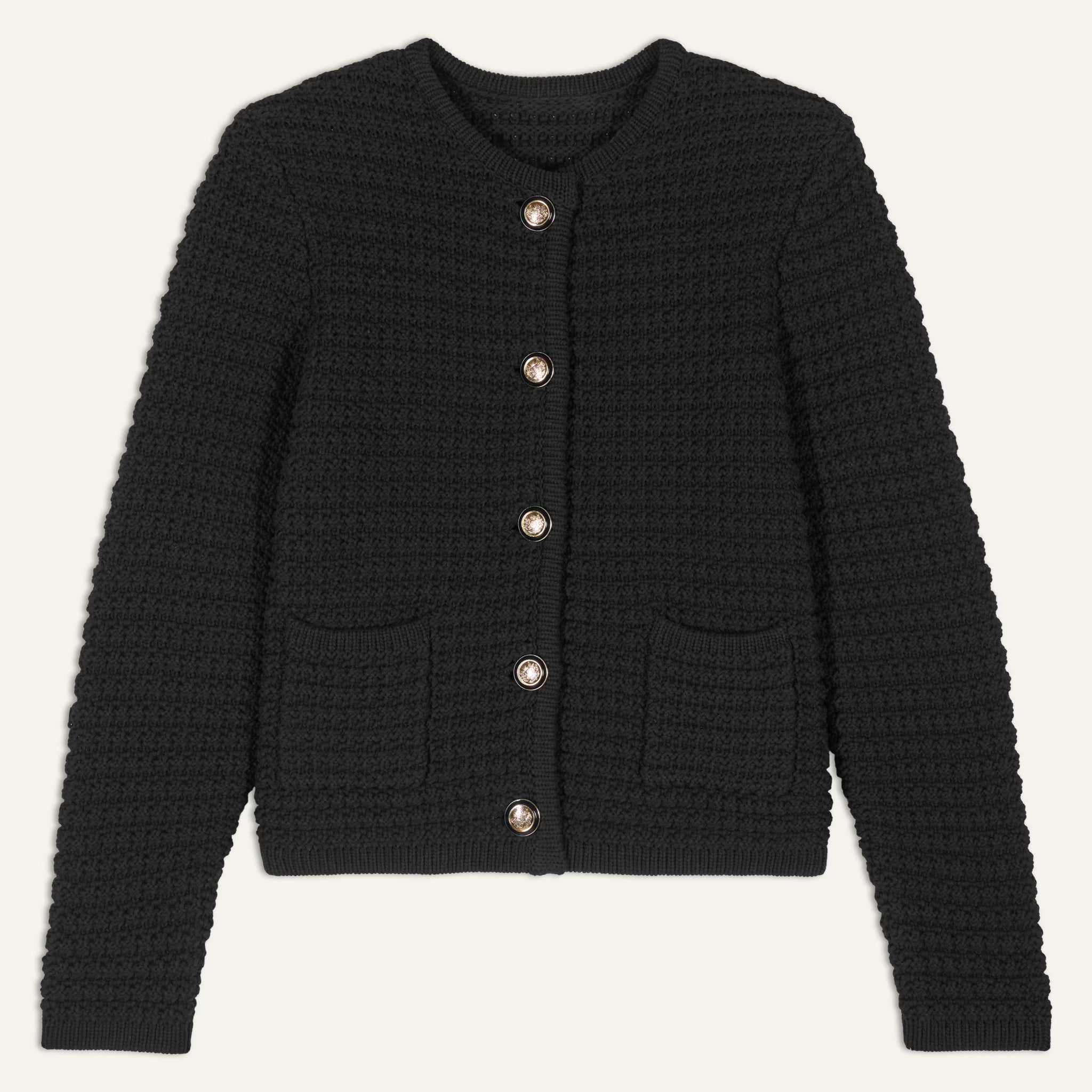 Gaspard Black Knit Cardigan