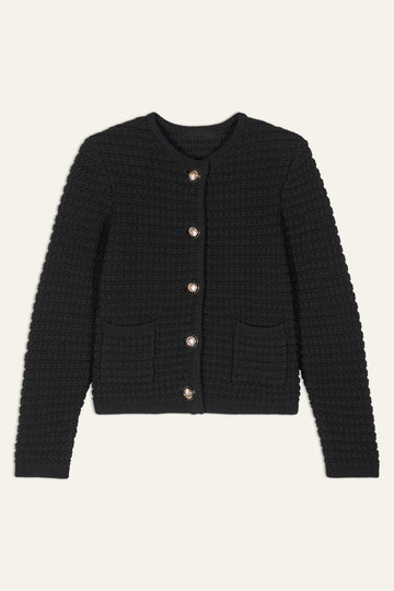 Gaspard Black Knit Cardigan